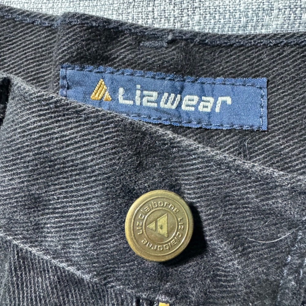 Vintage 80s Liz Claiborne Lizwear Jeans Women's 24 Black High Rise Straight Leg - Picture 9 of 14